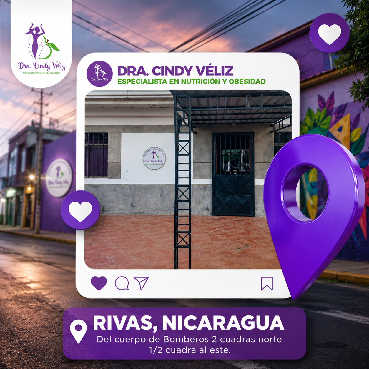 Fachada del Centro de Nutrición Plena en Rivas, Nicaragua