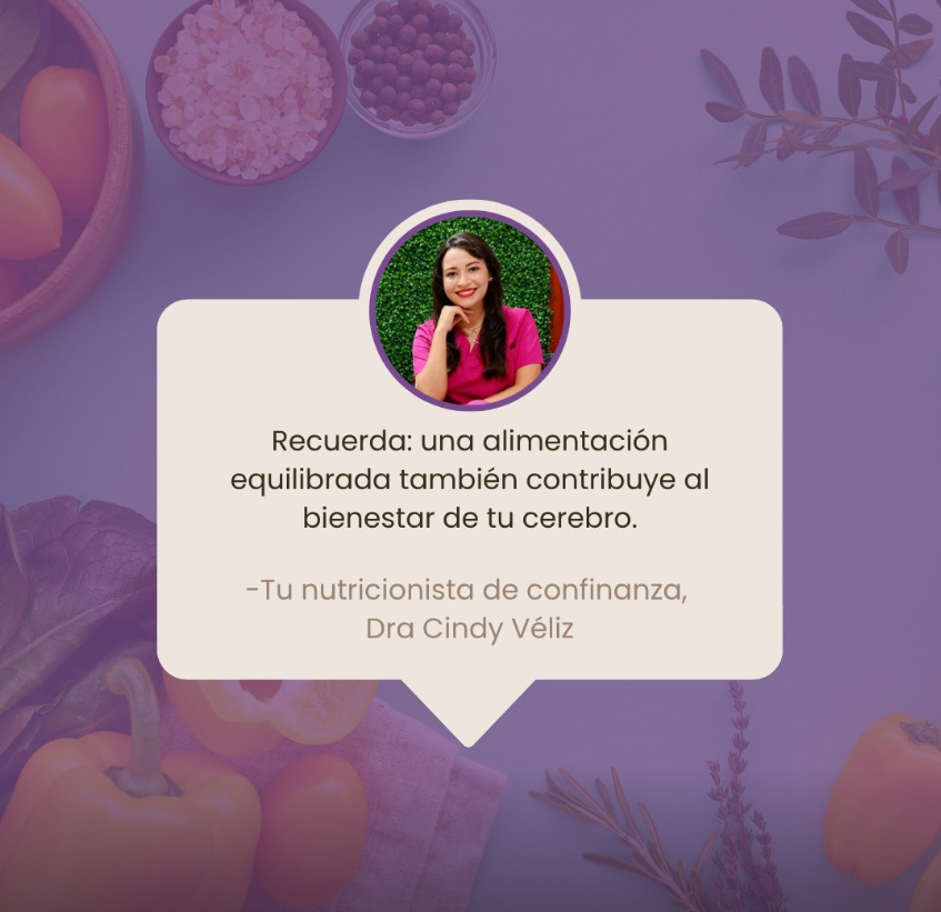 Mensaje sobre alimentación equilibrada de la Dra. Cindy Véliz